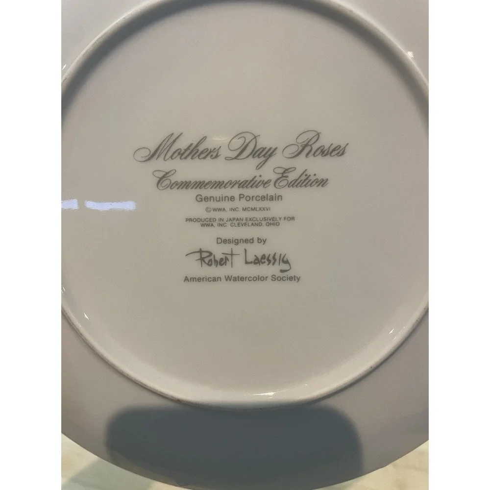 Mother's Day Roses Commemorative Edition 1976 Happy Mother's Day Porcelain Plate